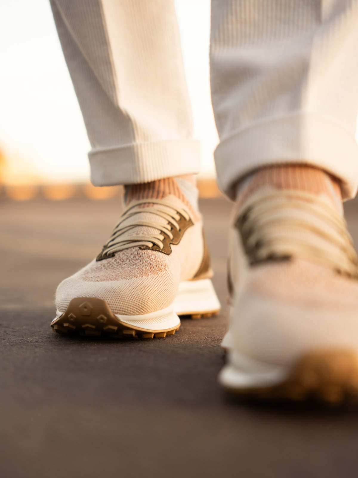 Knitted sneakers - Beige tones