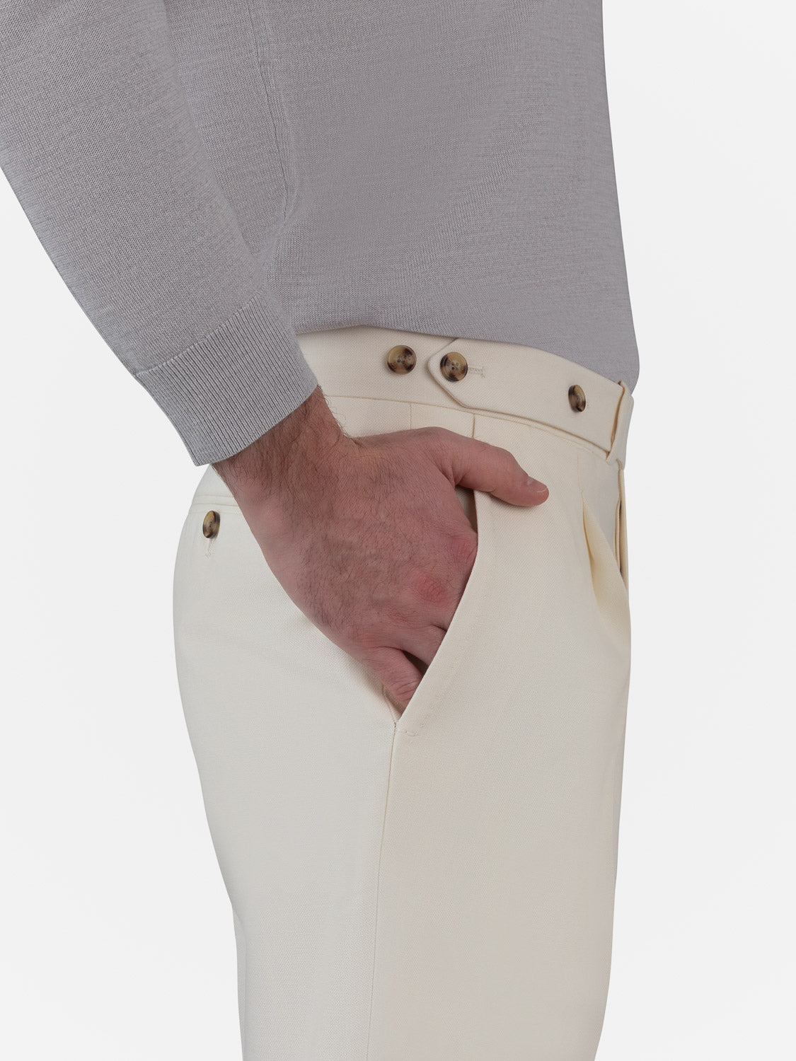 Classic Sartorial Trousers - Ivory