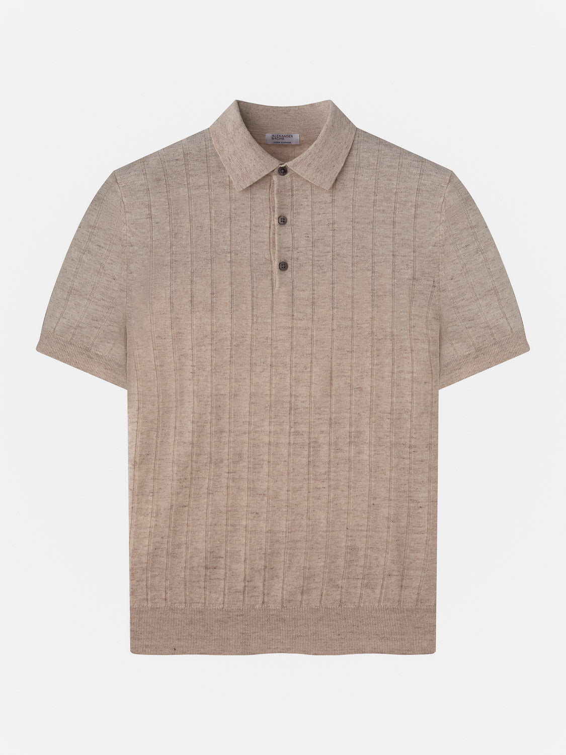 Ribbed Polo - Beige