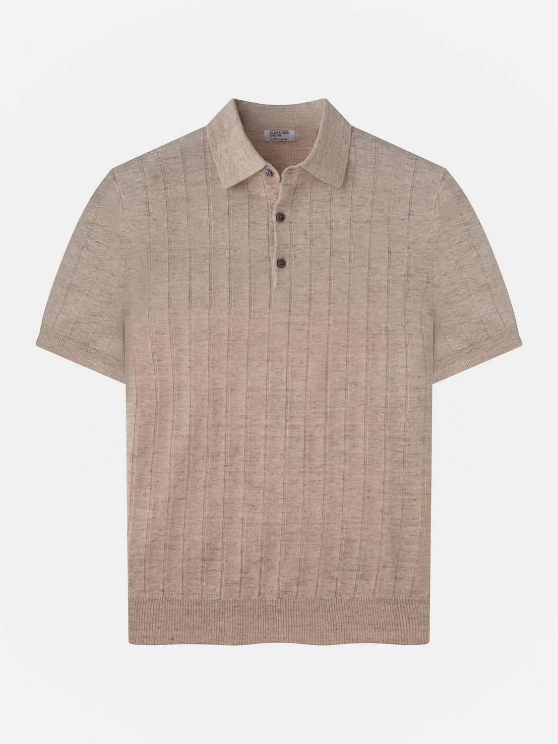 Ribbed Polo - Beige