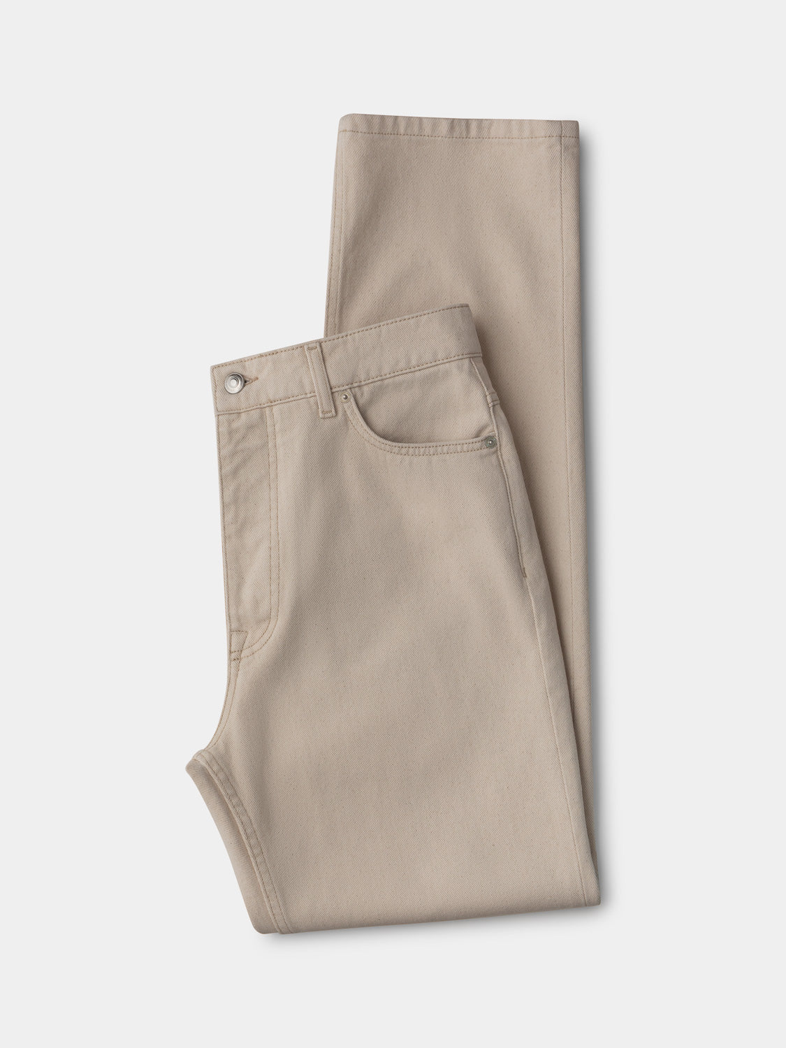 Wide Leg Jeans - Ivory Mouliné