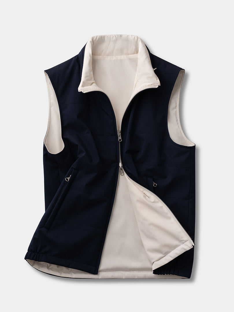 Reversible Sleeveless Jacket - Navy