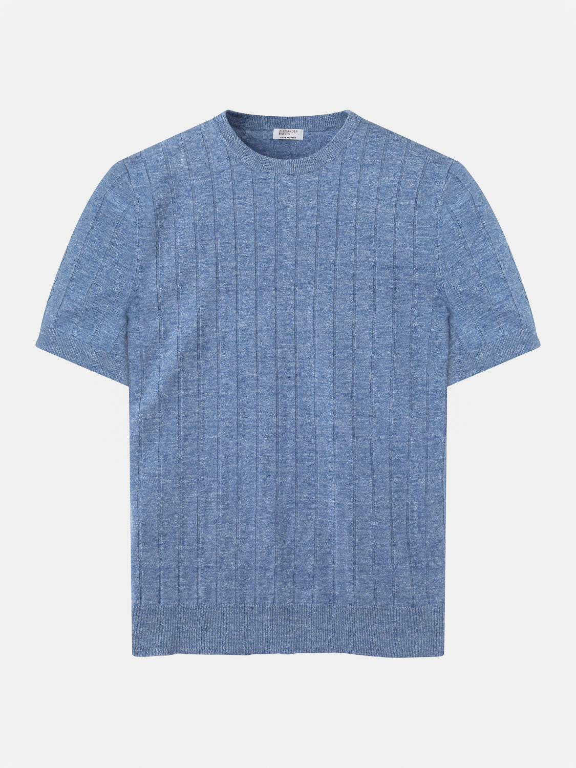 Ribbed T-shirt  - Blue