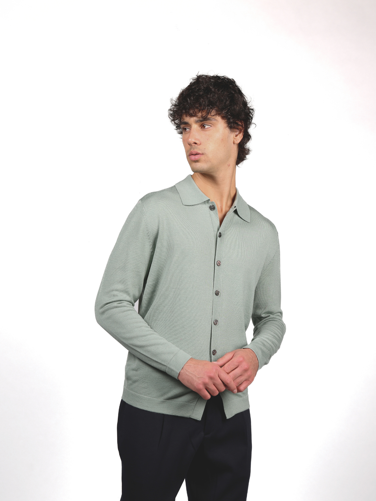 Shirt Knitted - Sage Green