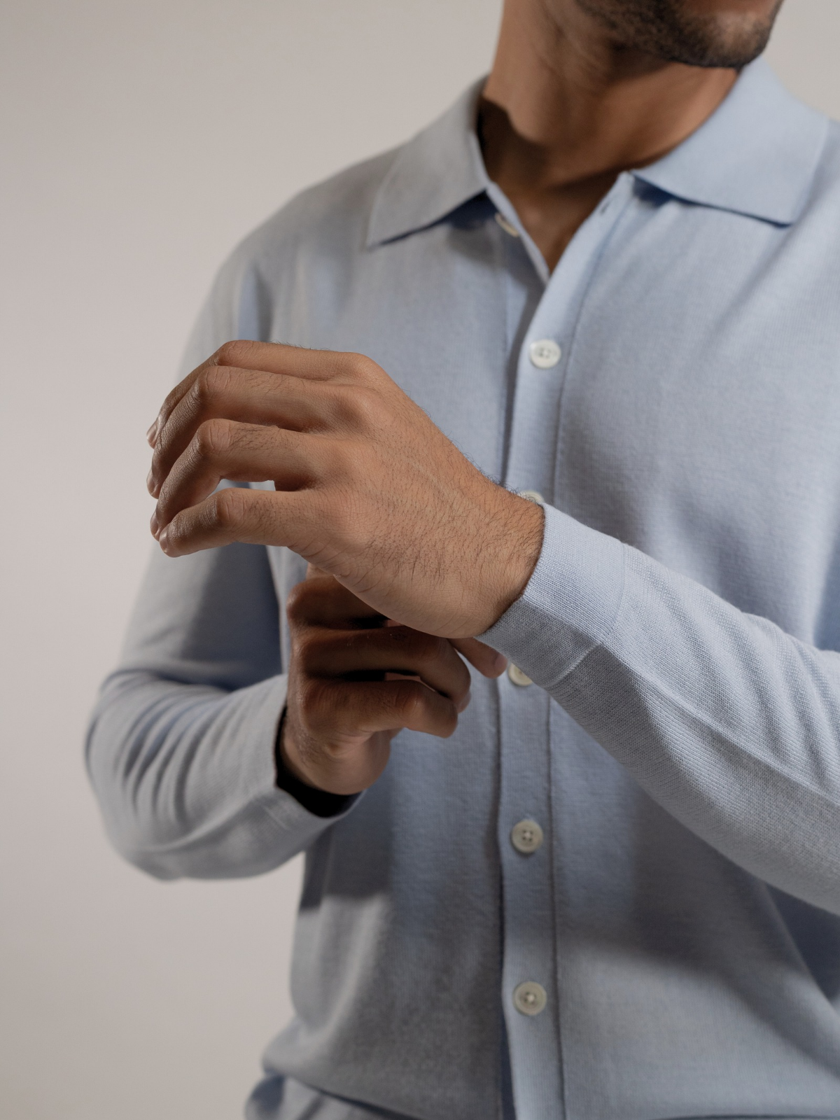 Shirt Knitted - Sky Blue