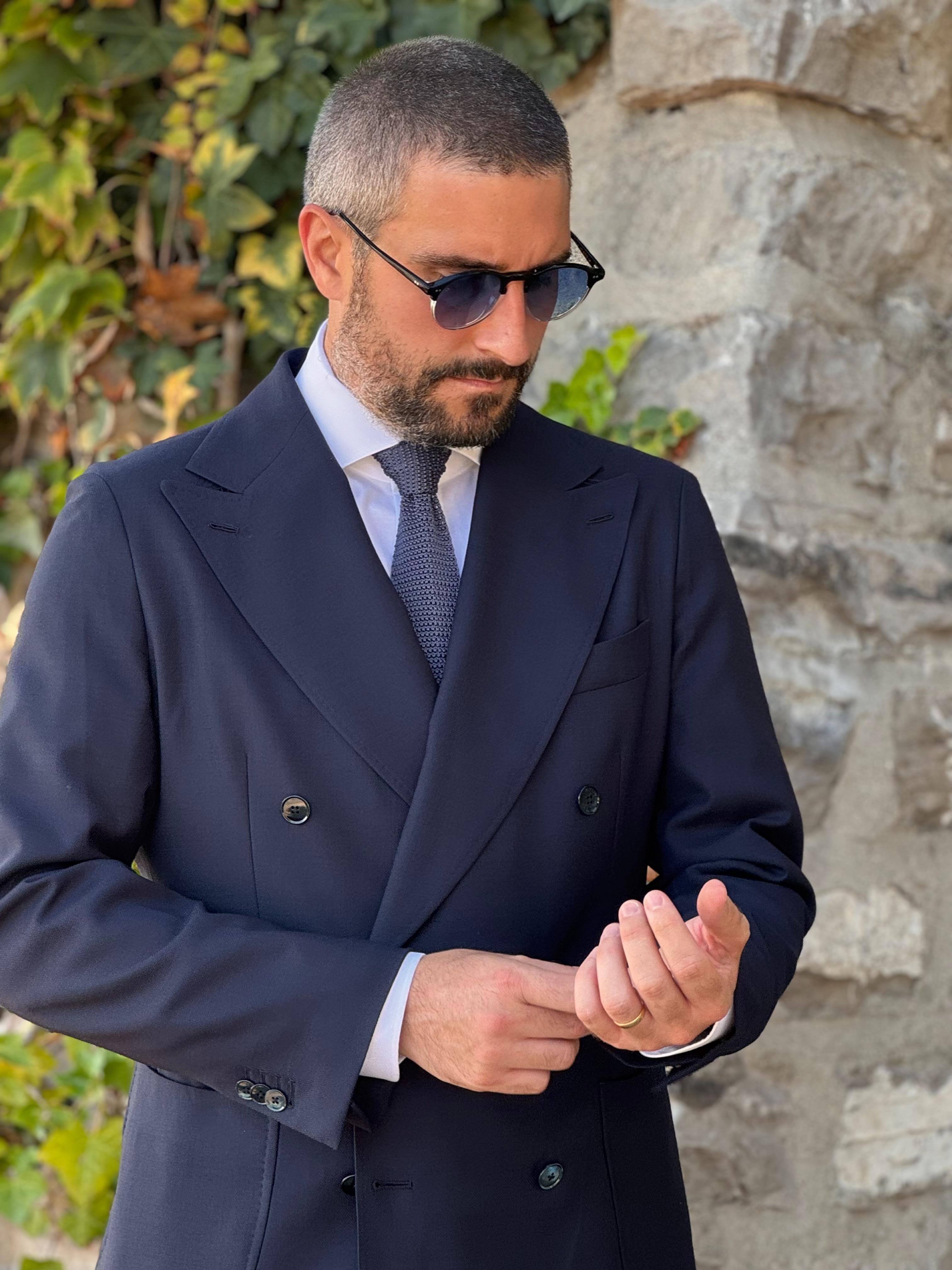 Traveller Double Breasted Jacket - Navy