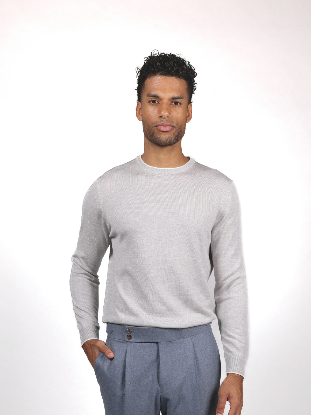 Crew Neck - Grey Mélange