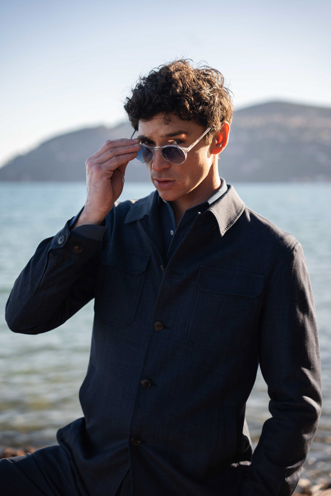 Jersey Overshirt - Navy